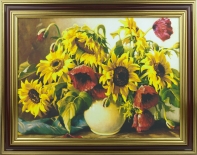 Sonnen- und Mohnblumen 30x40 cm