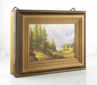 Key box 20x25 cm as wooden with fine art print